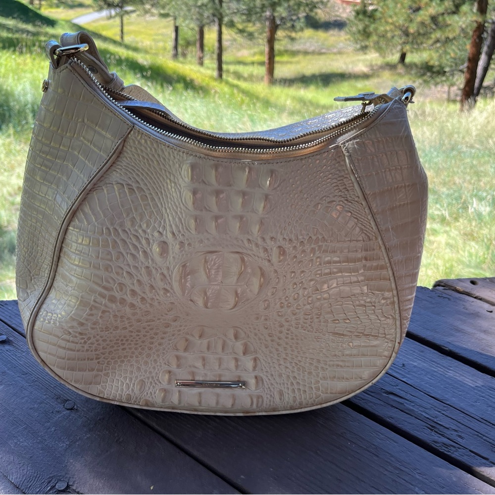 Brahmin alligator skin shoulder bag